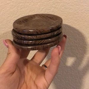 Four vintage drink coasters